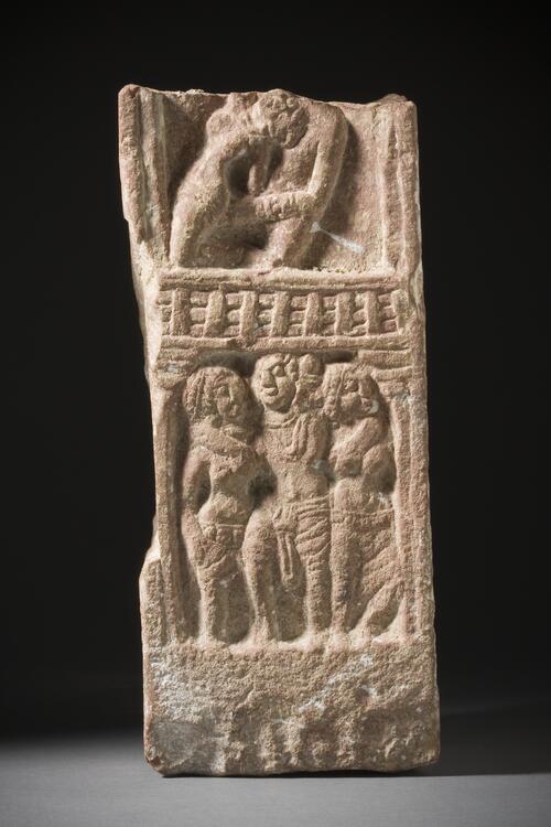Pillar Fragment with Lovers