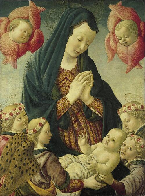 Virgin and Child with Four Angels and Two Cherubim