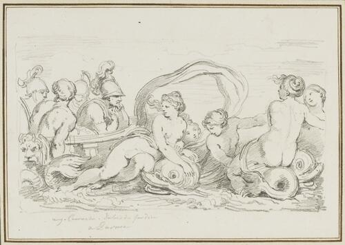 Study after Agostino Carracci: Galatea on the Boat of the Argonauts (from the Palazzo Ducale)