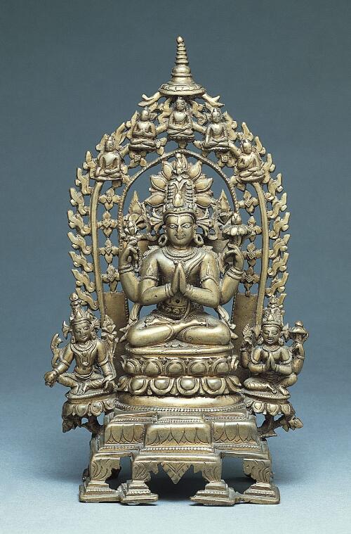 Buddhist Triad of Shadakshari Deities