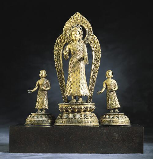 Dipankara Buddha with Two Monks